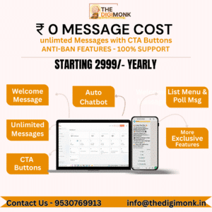 ₹0 Message Cost WhatsApp Automation – Unlimited Messages, CTA Buttons & Auto Chatbot