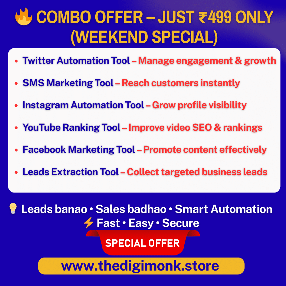 🔥 Combo Offer – Just ₹499 Only (Weekend Special)
