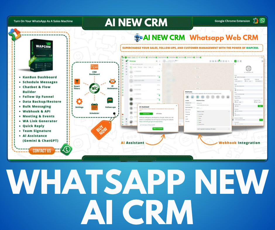 AI WhatsApp CRM Tool Dashboard with Automation and Bulk Messaging Features